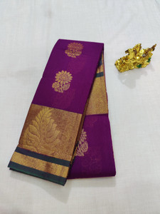 Buy Jainithish Collections Embellished Kota Doria Cotton Silk Purple Sarees  Online Best Price In India