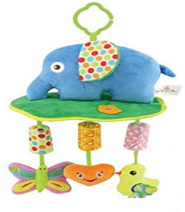 BABY STATION Baby Crib Stroller Plush Playing Toy Car Hanging