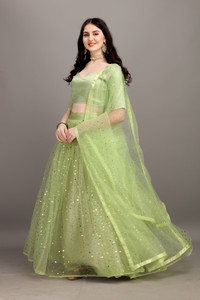 Krishna Priya Embellished, Self Design Semi Stitched Lehenga Choli