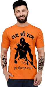 HindK Store Printed Men Round Neck Orange T-Shirt Buy HindK Store Printed  Men Round Neck Orange T-Shirt Online at Best Prices in India