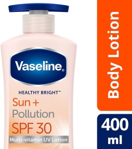 Vaseline Healthy Bright Sun+Pollution Protection Body Lotion SPF30, Reduces Tan
