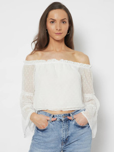Urbanic Party Self Design Women White Top