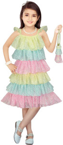 DADDYZ Girls Below Knee Party Dress