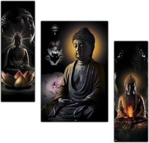 PnF Poster And Frame Buddha Wall Poster Painting | Pooja Room Decoration |Decor Item डिजिटल रीप्रिंट 12 inch x 9 inch पेंटिंग