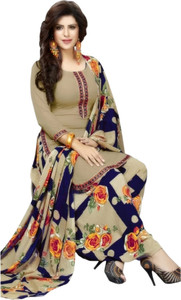 PINK WISH Cotton Blend Printed Salwar Suit Material