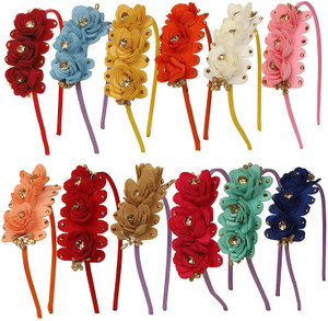 मायरा कलेक्शन Flowers Attached to Plastic for Baby Girl pack of 12