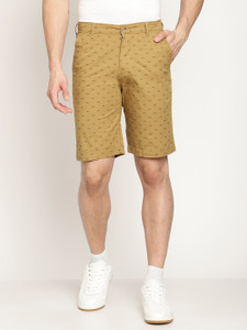 CANTABIL Printed Men Khaki Bermuda Shorts