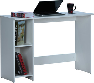 DeckUp Apollo White Engineered Wood Office Table