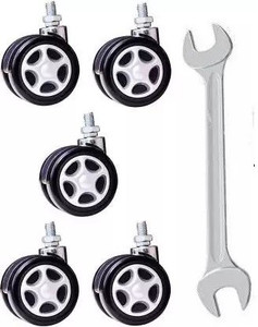 Briger Office Chair Wheel With Spanner Appliance Furniture Caster Set of 5 wheel Appliance Furniture Caster