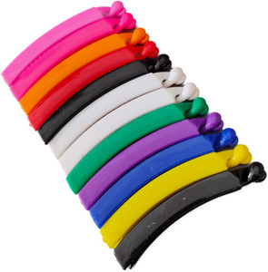SENECIO® 12Pc Solid Plain Daily Use Multicolor Wholesale Pack Colorful Claw Style B Banana Clip