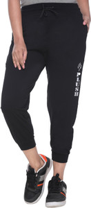 plush Solid Women Black Track Pants