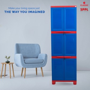 Classic Furniture Liberty 6ft- Red Blue Plastic 2 Door Wardrobe