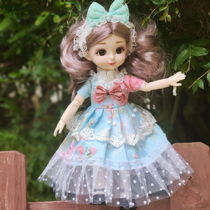 Tickles Set Movable Cute Girl Brown Eyes Fashionable Doll Sky Blue Dress  for Kids Girls - Set Movable Cute Girl Brown Eyes Fashionable Doll Sky Blue  Dress for Kids Girls . Buy