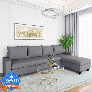 फ्लिपकार्ट परफेक्ट होम्स Porto L Shape कपड़ा सोफ़ा