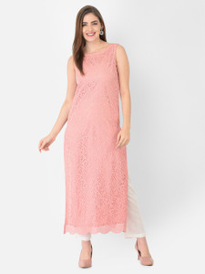 Ojjasvi Women Self Design Straight Kurta