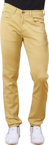 AWACK Regular Men Gold Jeans