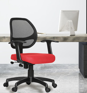 Da URBAN Airex Red Mesh Mid Back Revolving | Ergonomic | Home & Office| Mesh Office Executive Chair