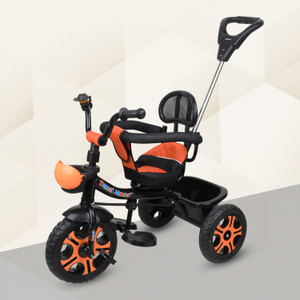 टॉयशोप्पी Tricycle with Cushioned Seat, Storage Basket and Safety Belt for Toddlers TRIKE|TRICYCLE|KIDS CYCLE 1-5 YEARS AGE KIDS ट्राईसाइकिल