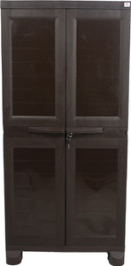 Classic Furniture Warbrobe | Closet| Shoe Rack Liberty 4ft Coffee Brown Plastic 2 Door Wardrobe