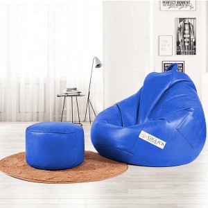 GIGLICK 4XL Bean Bag With Footrest Bean Bag Chair  With Bean Filling