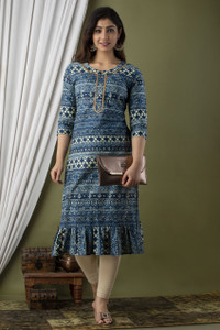 GLORIOUS Women Printed Straight Kurta