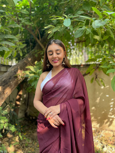 kashvi sarees Solid/Plain Bollywood Georgette Saree
