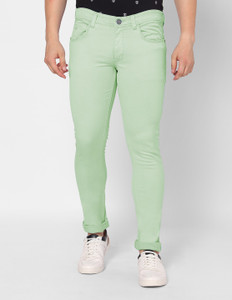 CEFALU Regular Men Light Green Jeans