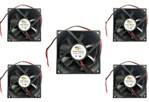 DHRUV-PRO 5pic 12V DC Fan 80X80X25MM Cabinet 3-Inch Square Cooling fan Cooling Fan Cabinet Cooler
