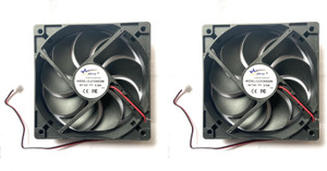 DHRUV-PRO 2pic 12 V Dc Cabinet Fan 4-Inch Square (120*120*25 MM) Cooling fan Cooling Fan Cabinet Cooler