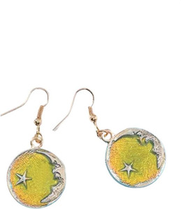 Admire Shop Women Drop Earrings Cartoon Moon Star Asymmetric Jewelry Planet Pendant Alloy Drops & Danglers