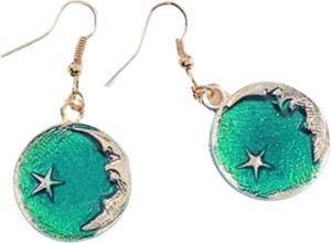 Admire Shop Women Drop Earrings Cartoon Moon Star Asymmetric Jewelry Planet Pendant Alloy Drops & Danglers