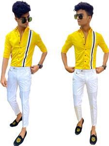 DHARMESH ENTERPRISE Polycotton Floral Print Shirt & Trouser Fabric