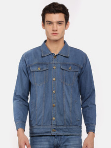 VOXATI Full Sleeve Solid Men Denim Jacket