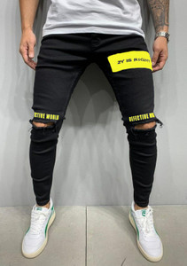 Star4well Slim Men Black Jeans