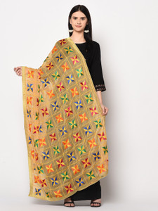 WEAVERS VILLA Chiffon Embroidered Women Dupatta