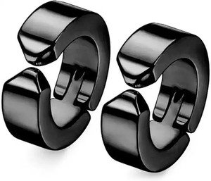 Vivity Black No Piercing Studs Fancy Punk Men Jewellery Stainless Steel Stud Earring