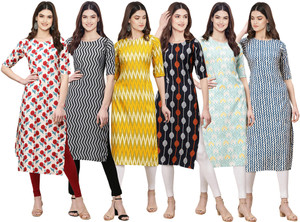 1 Stop Fashion Women Printed Straight Kurta