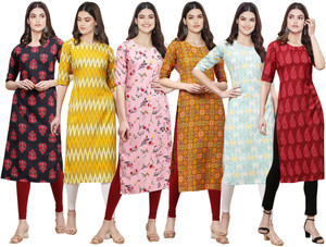 1 Stop Fashion Women Printed Straight Kurta