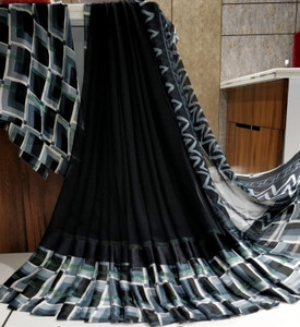 Hensi sarees shop Printed Daily Wear Georgette, Satin Saree