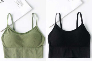 Vinbila Casual Self Design Women Black, Green Top