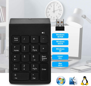 Wifton Numeric Keypad Slim Mini Number Pad Keyboard 18 Keys-IX25 Wireless Handheld Multi-device Keyboard Compatible with Desktop, Laptop, Mac Rainbow,Numeric Keypad Slim Mini Number Pad Keyboard 18 Keys