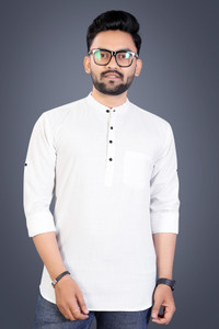 SPOQUE Men Solid Straight Kurta