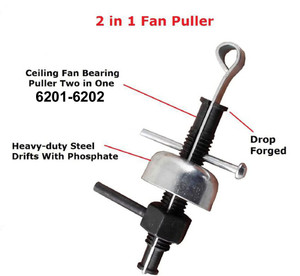 EmmEmm Heavy 2 in 1 Fan Bearing Puller for 6201-6202 Lever Tool