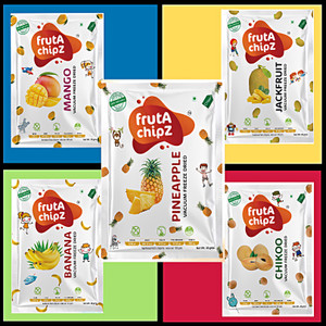 FRUTA CHIPZ Freeze Dried Banana/Chikoo/Jackfruit/Pineapple/FRUIT Mango ...
