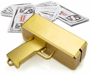 HornFlow Cash Gun Golden Money Gun Stress Reducer Anti-Anxiety Toy(Gold)  Money Gun Cash Gun Golden Money Gun Stress Reducer Anti-Anxiety Toy(Gold) 