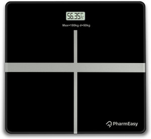 PharmEasy Digital Weight Machine for Body Weight with LCD Display, Hi ...