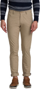 PARX Tapered Men Khaki Trousers
