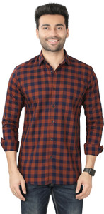 5TH ANFOLD Men Checkered Casual Dark Blue Shirt - Image 6