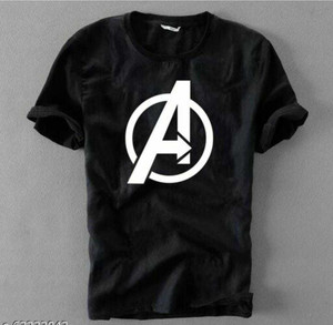 TLF Printed Men Round Neck Black T-Shirt