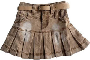 Hardik sales Solid Girls Regular Brown Skirt